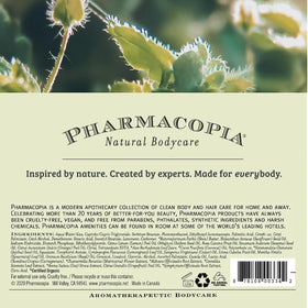 Pharmacopia verbena recyclable pcr bottle marking showcasing sustainable packaging benefit