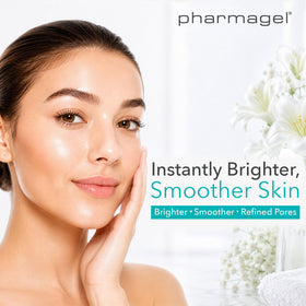 Pharmagel ingredients label highlighting papaya enzymes and sunflower oil benefits