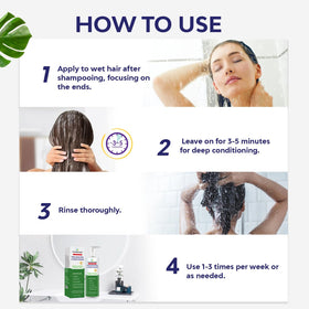 PHARMBANNER conditioner in hand in shower proving easy application