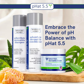 pHat 5.5 on a bathroom shelf in lifestyle scene conveying daily routine compatibility