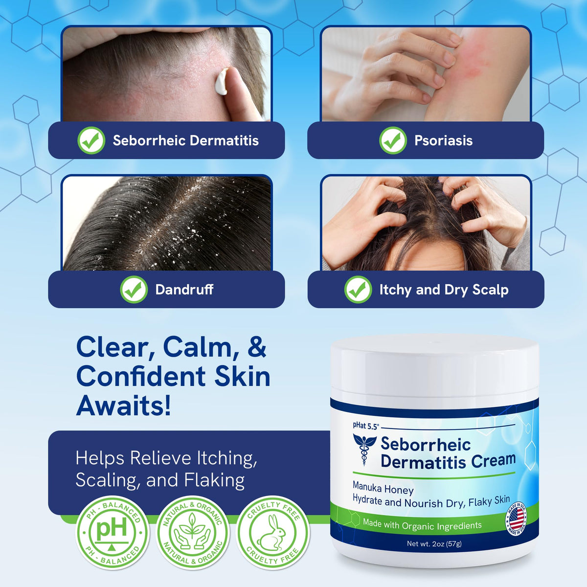 pHat 5.5 used on elbow showing targeted moisturizing and flake reduction