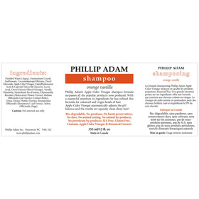 Phillip Adam label closeup highlighting natural ingredient claims