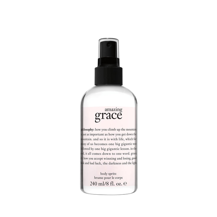 philosophy amazing grace front packaging shows clean bottle and elegant label for gifting