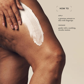 philosophy crème applied to hand illustrating quick absorption and softness