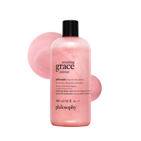 philosophy amazing grace intense front bottle showing label and elegant packaging benefit: clear product ID