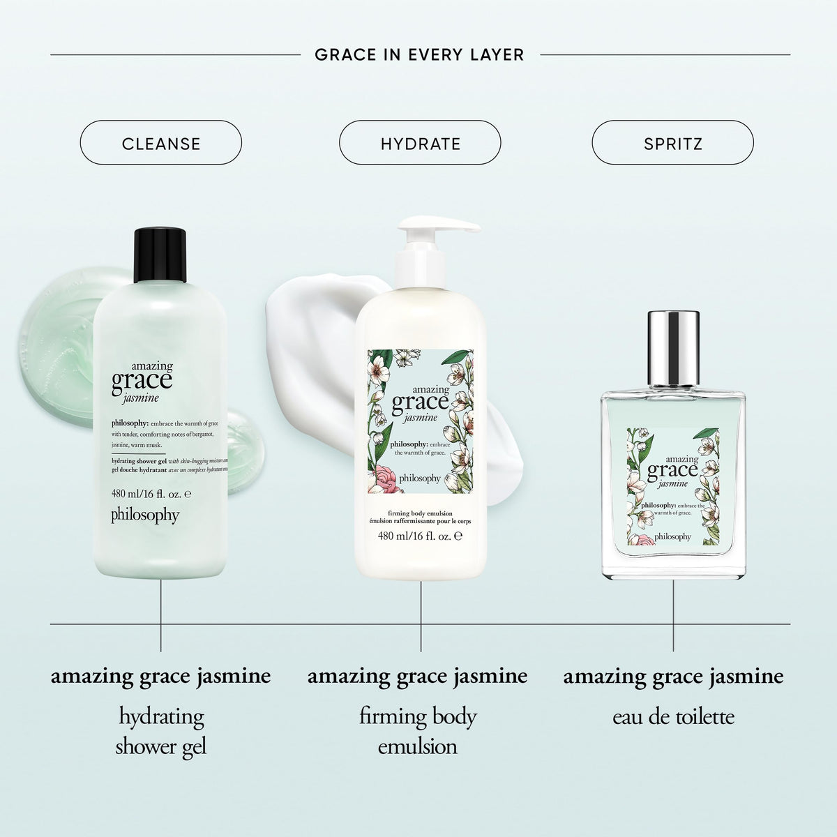 philosophy label close-up highlighting fragrance notes and ingredient clarity benefit