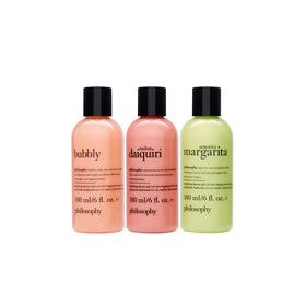 philosophy bottle closeup label highlighting scent and hydrating benefits