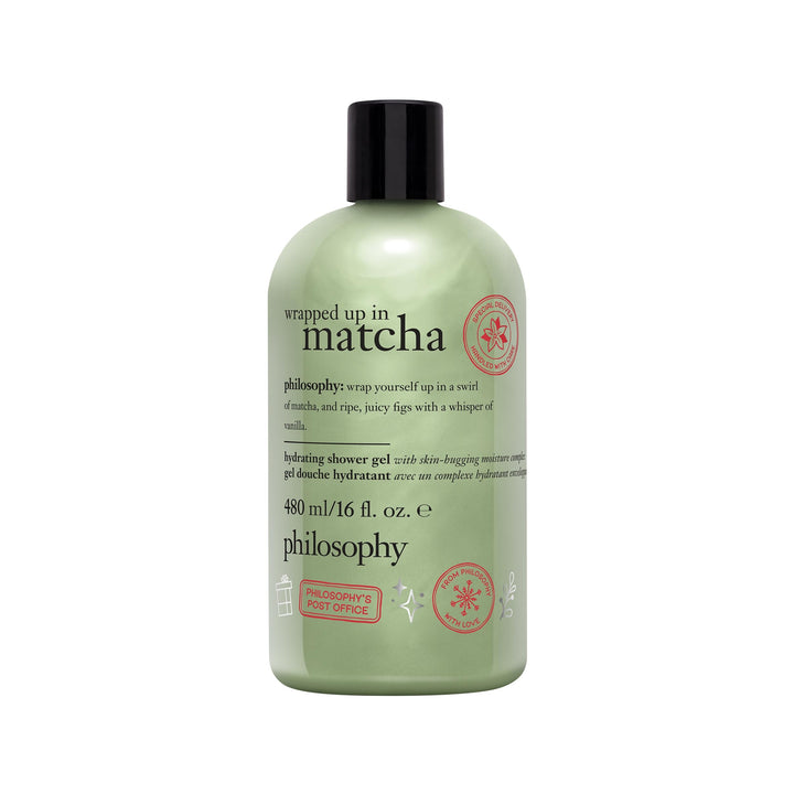 philosophy front packaging showing limited-edition matcha bottle, perfect for gifting