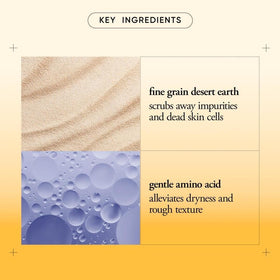 philosophy fine-grain desert earth texture close-up highlights gentle exfoliating particles