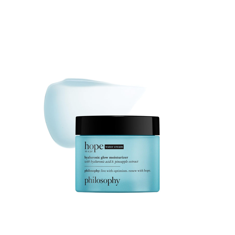 philosophy jar front view showing label and 2 fl oz size for easy recognition and portable use