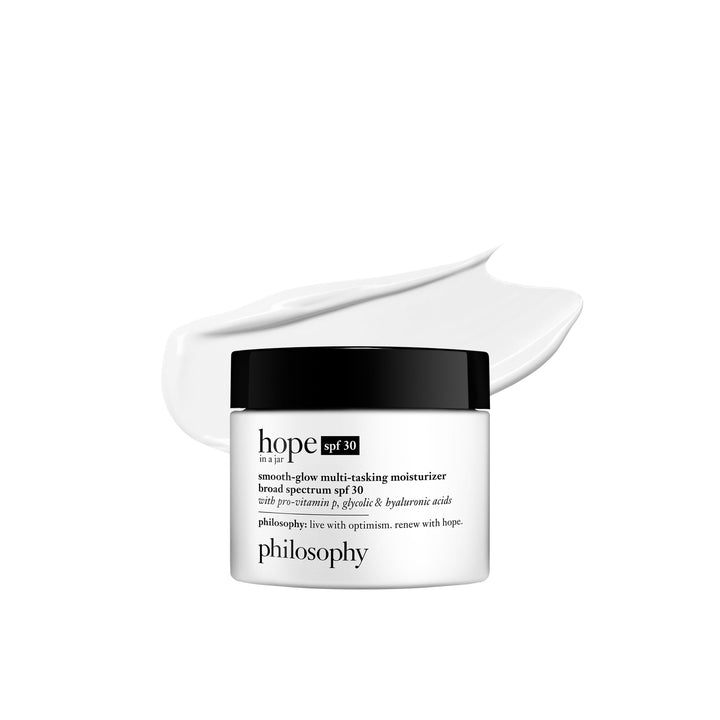 philosophy jar front view showing label and SPF 30 for daily protection