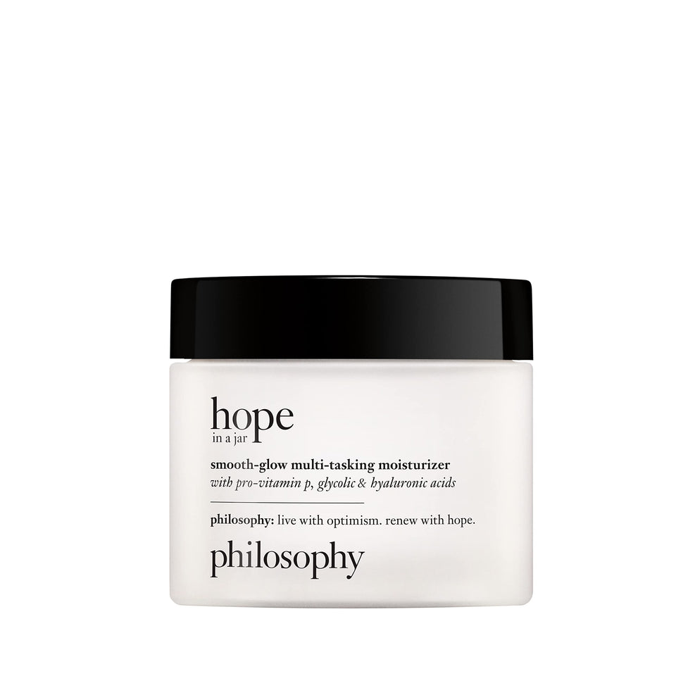 philosophy front jar showing product packaging and easy dispensing benefit