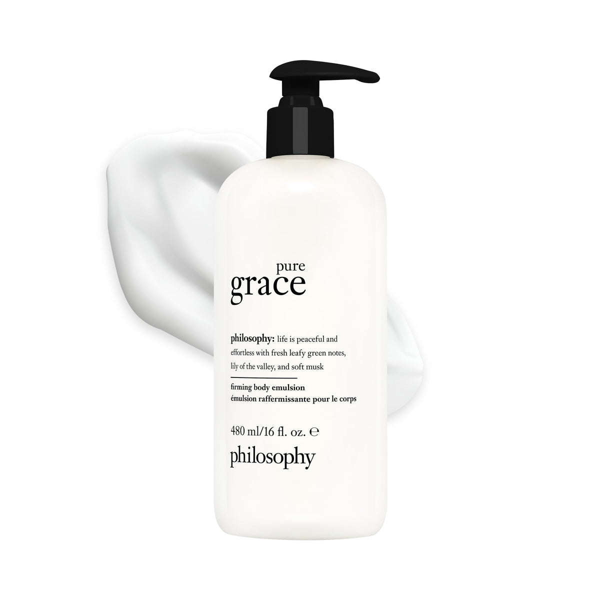 philosophy pure grace front packaging showing bottle and label, elegant hydration