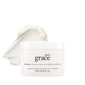 philosophy pure grace whipped body crème front jar shows clean packaging and usable size