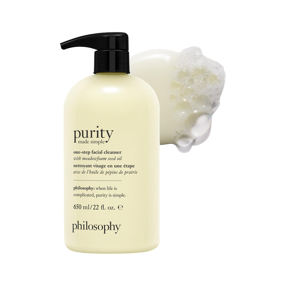 philosophy front packaging showing product and brand benefit of gentle cleansing