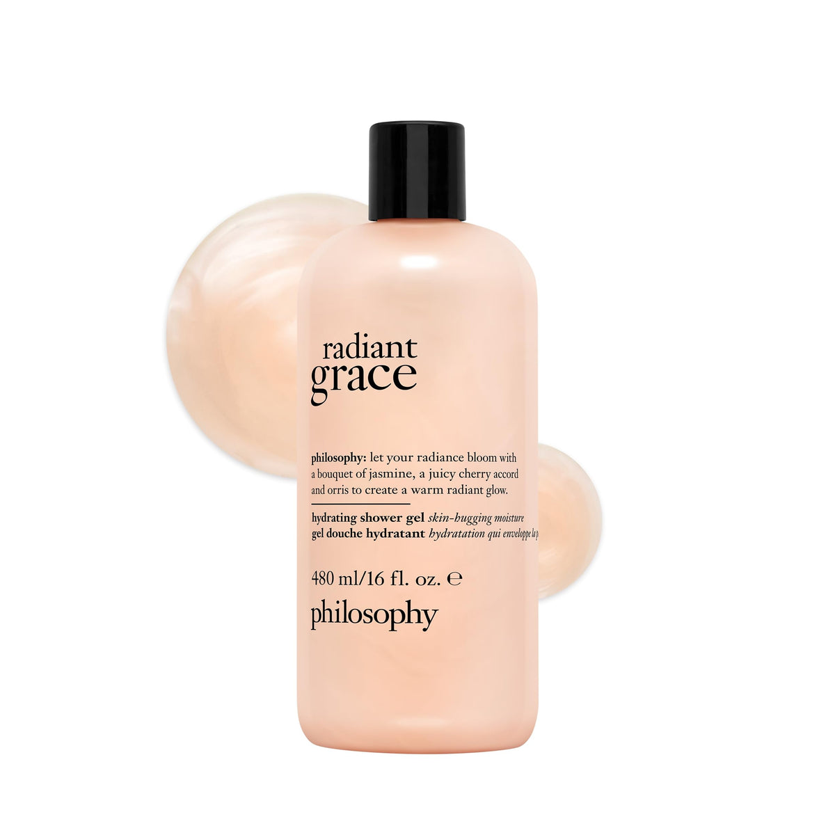 philosophy bottle front packaging showing elegant label and size