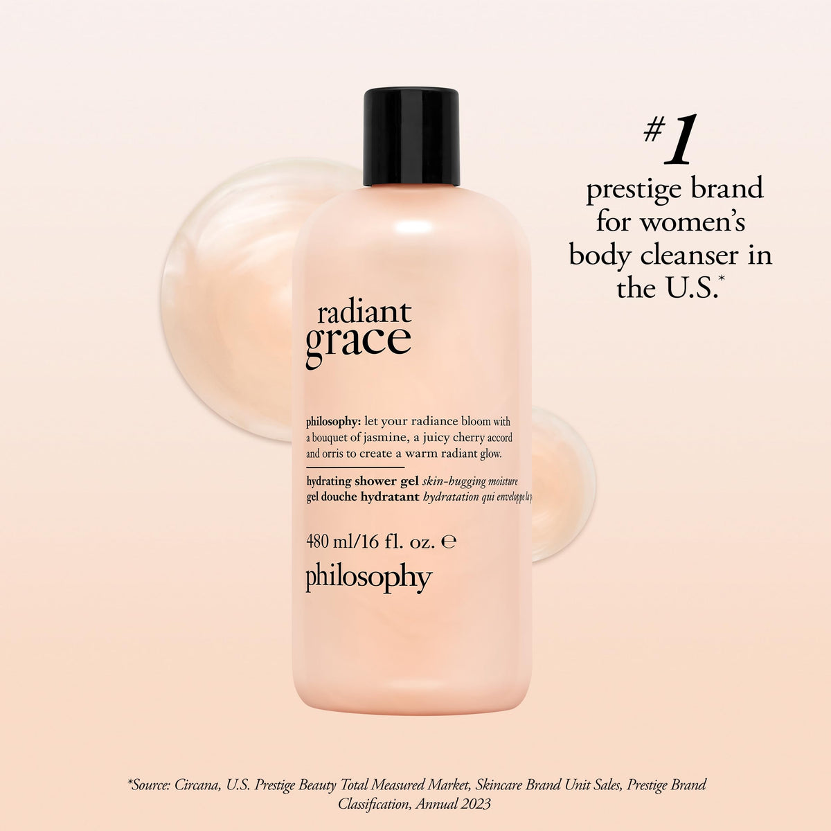 philosophy ingredients label detail showing fragrance and use guidance