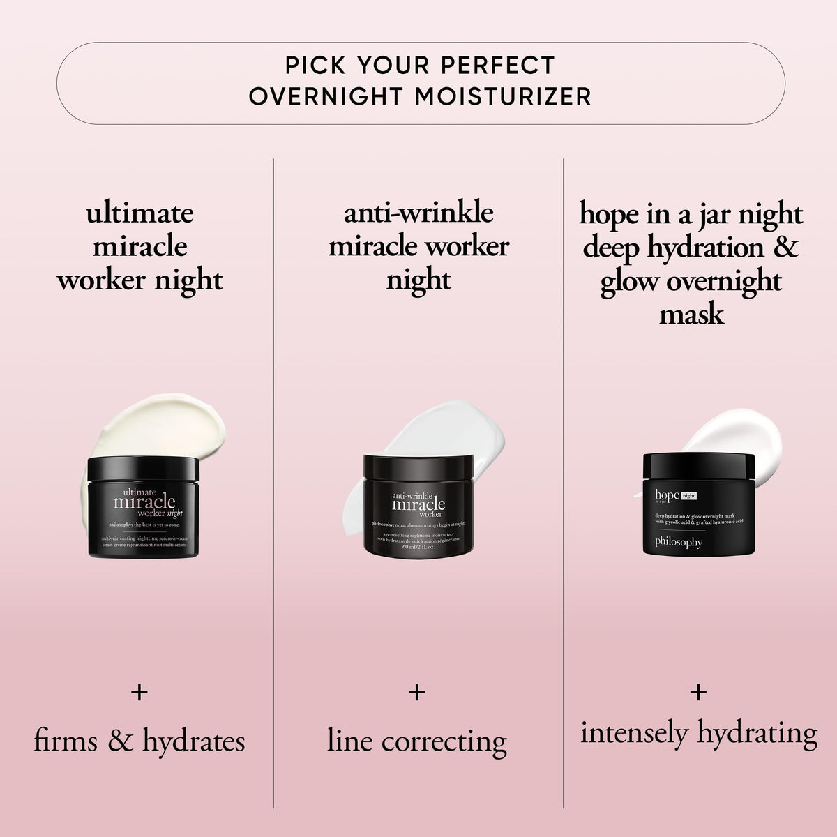philosophy 2 fl oz jar next to hand showing compact size and travel-friendly benefit