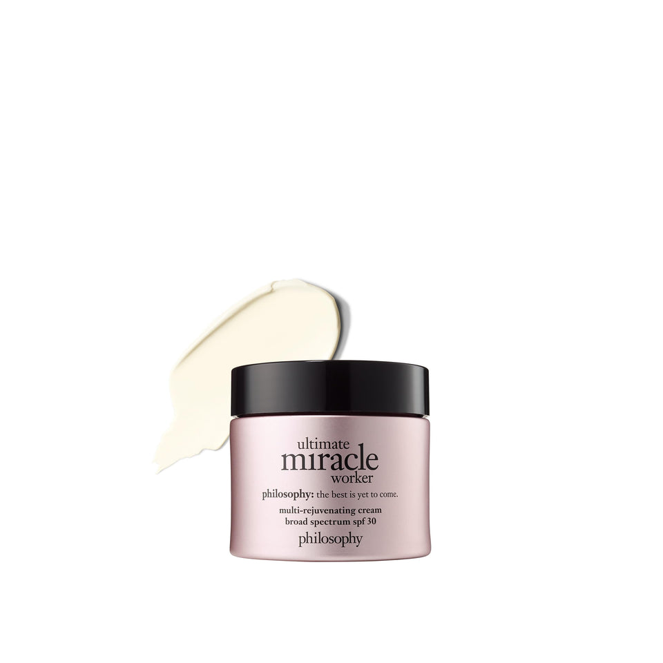 philosophy front packaging of ultimate miracle worker showing product name and benefit
