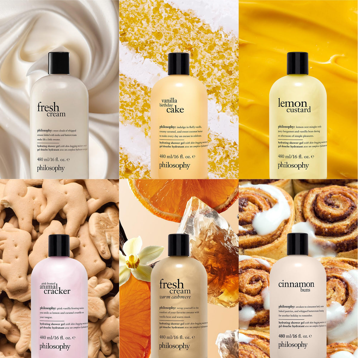philosophy bottle in shower scene demonstrating easy dispensing and daily use benefit