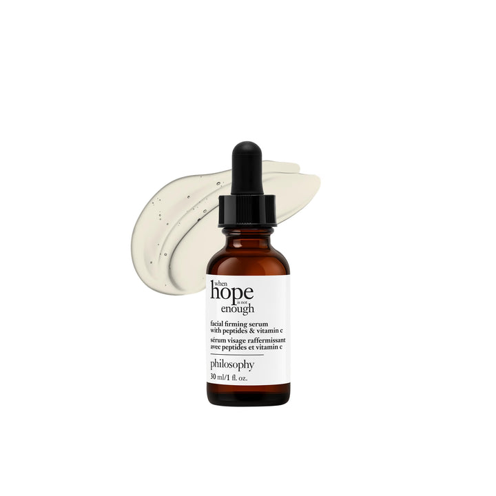 philosophy front packaging showing serum bottle and clean design for easy identification and shelf appeal