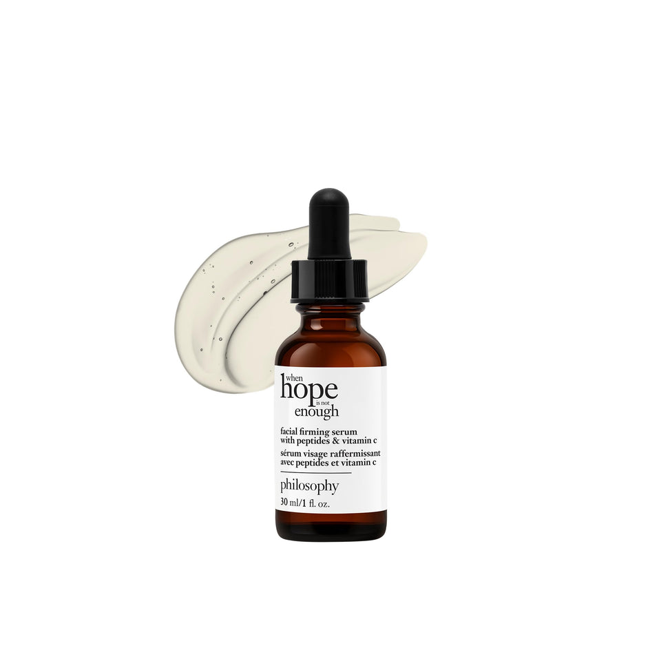 philosophy front packaging showing serum bottle and clean design for easy identification and shelf appeal