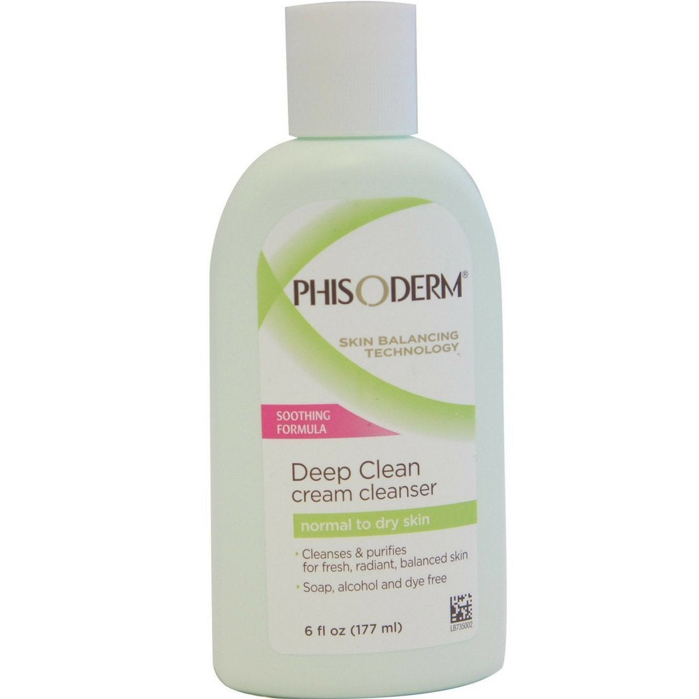 Phisoderm cream cleanser front view showing gentle hydrating formula benefit
