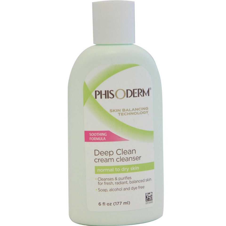 Phisoderm cream cleanser front view showing gentle hydrating formula benefit