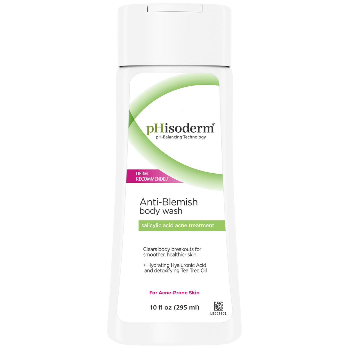 pHisoderm front packaging showing three 10 fl oz bottles and clear benefits