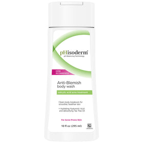 pHisoderm front packaging showing three 10 fl oz bottles and clear benefits