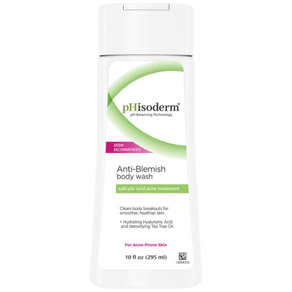 pHisoderm front packaging showing three 10 fl oz bottles and clear benefits
