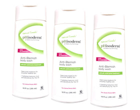 pHisoderm in shower setting used on back for clearer, calmer skin