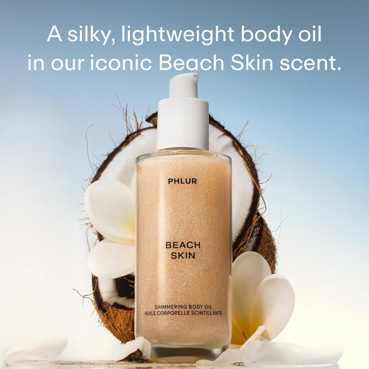 PHLUR pump and label close-up highlighting ingredient clarity and easy dispense