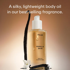 PHLUR silky oil pouring texture highlighting quick absorption benefit