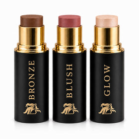 Phoenix Beauty front packaging of contour stick set shows trio and luxury finish