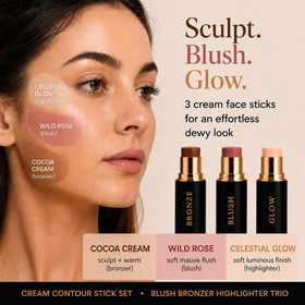 Phoenix Beauty twist-up stick end detail highlights mess-free application benefit