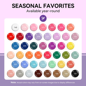 phoenixy colorful 45 gel polish bottles displayed for shade selection benefit
