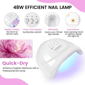 phoenixy nail drill with six bits laid out, precise shaping and cuticle care