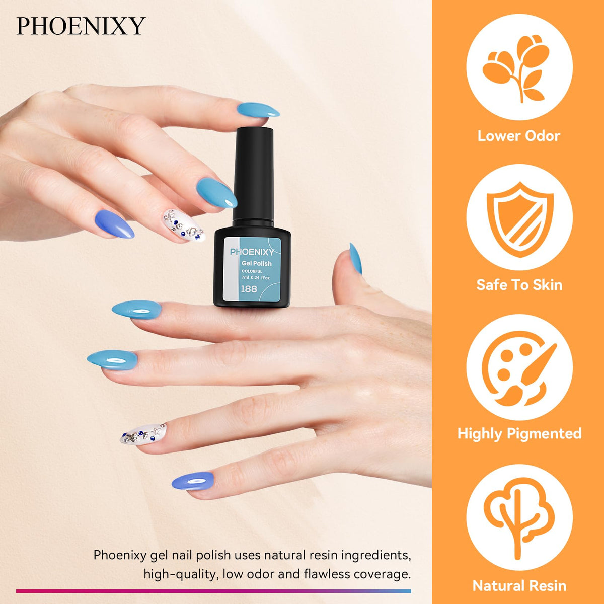 phoenixy scale size comparison with a hand to show bottle dimensions and practicality