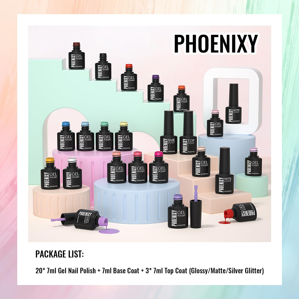 phoenixy size comparison next to fingers illustrating compact 7ml bottles convenience