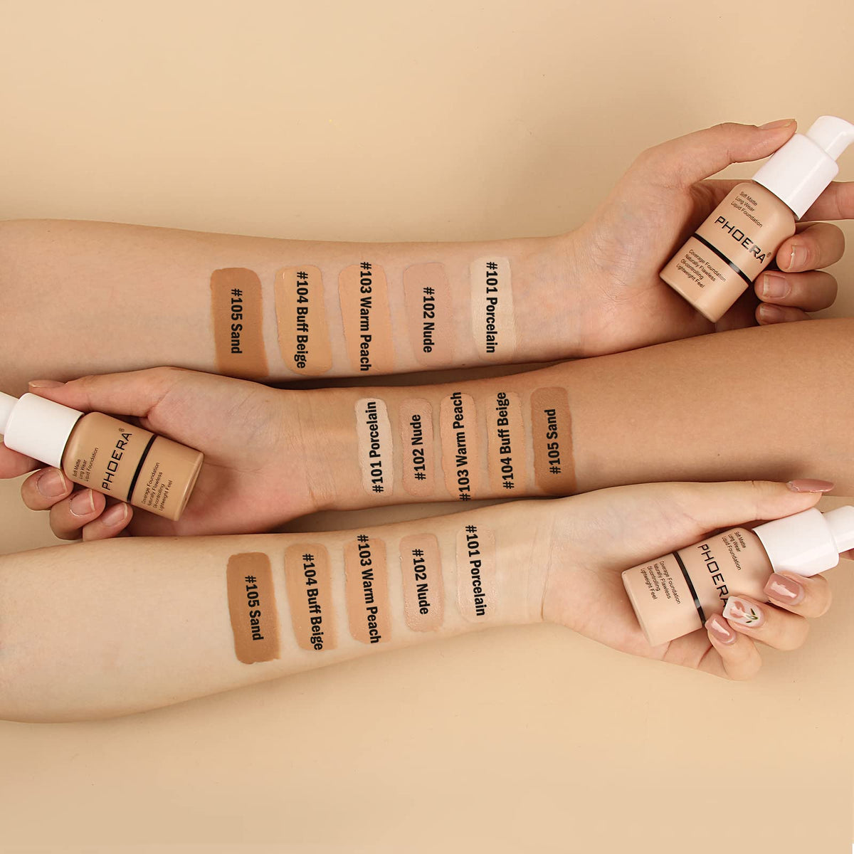 PHOERA before and after coverage showing natural concealing benefit