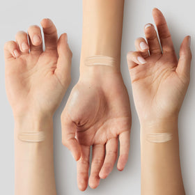 PHOERA applied with sponge demonstrating easy blending benefit