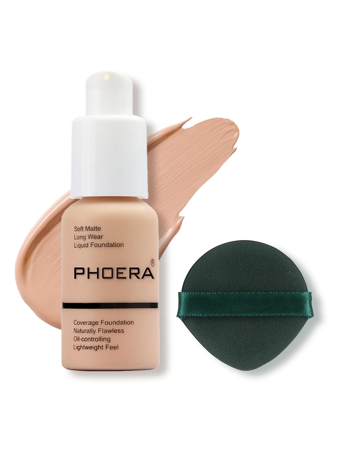 PHOERA front bottle showing product and shade for easy selection