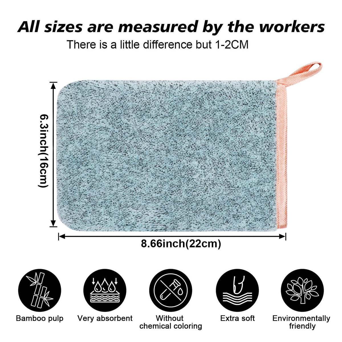 PHOGARY microfiber close-up texture highlighting plush coral-fleece and gentle cleansing benefit
