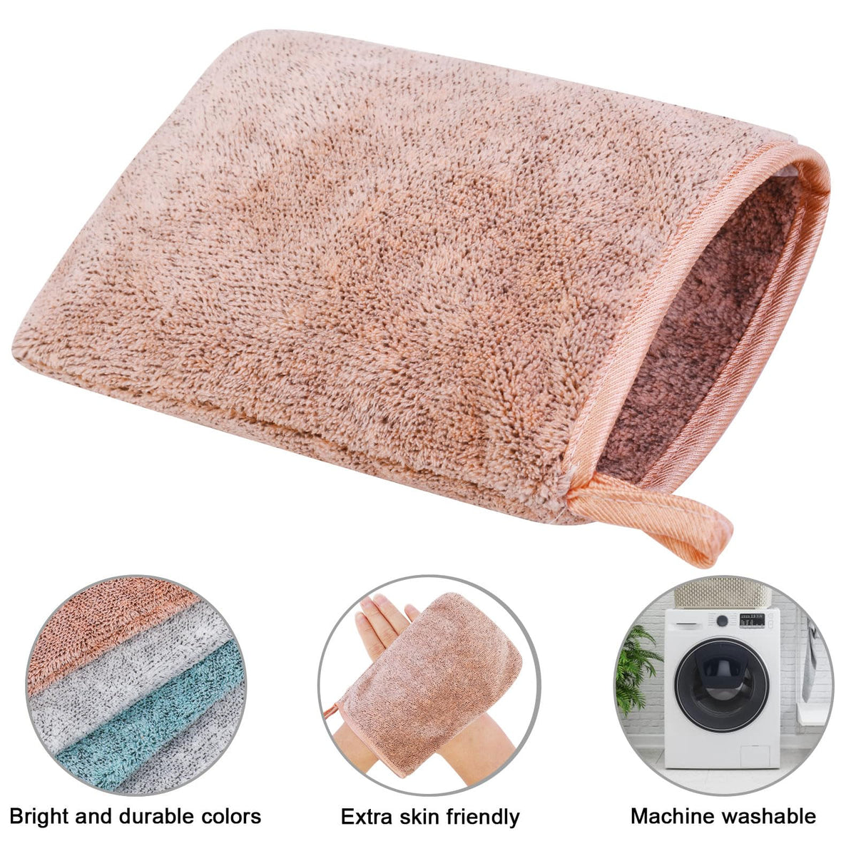 PHOGARY three colors flatlay green pink gray for easy color-coding and hygienic use
