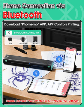 Phomemo M08F top control panel showing buttons and indicators for quick operation