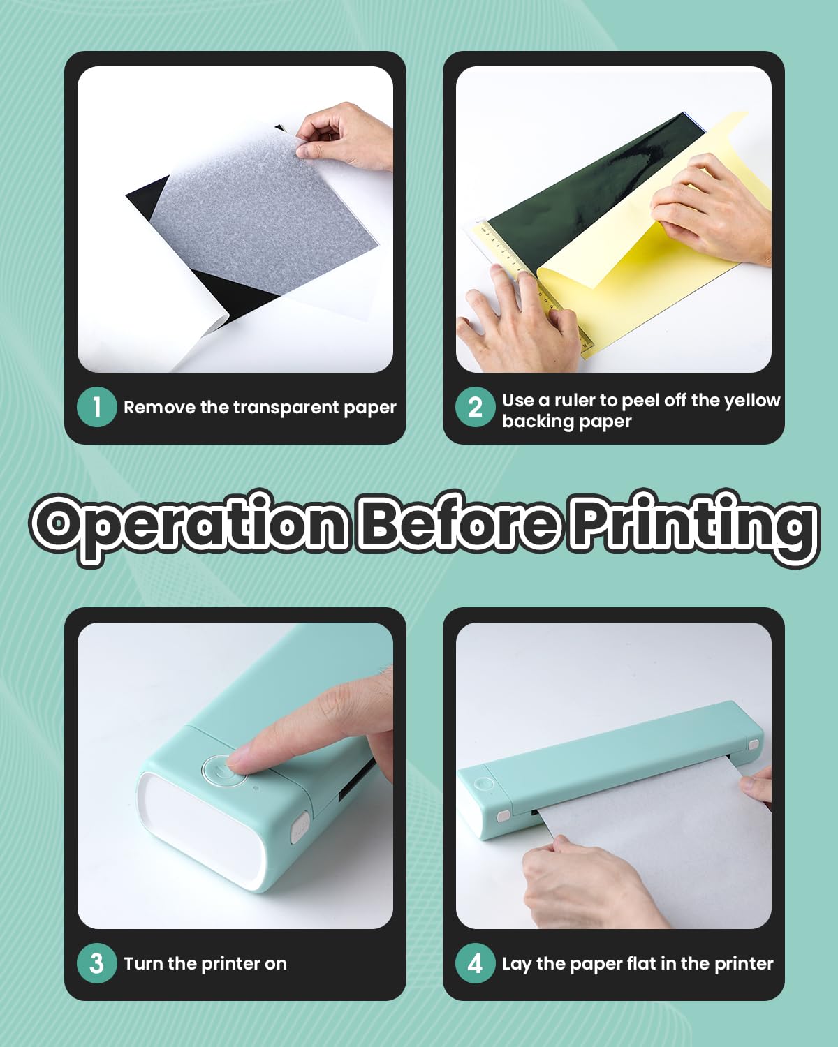 Phomemo M08F tattoo transfer paper pack included for instant stencil printing