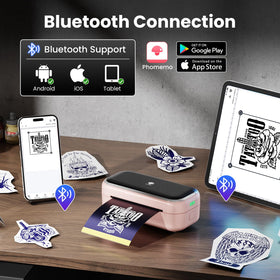Phomemo TP31 held in hand to show scale and lightweight portability for artists