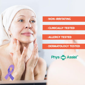 PhysAssist being applied to forearm illustrating soothing moisture and comfort