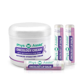 PhysAssist oncology cream front jar showing product and easy access benefits